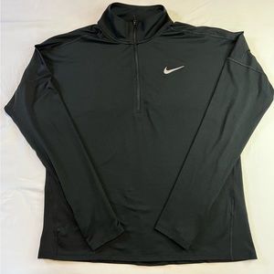 Nike Dri-FIT Element 1/4 Zip Long Sleeve Running Top Women's Medium Black EUC